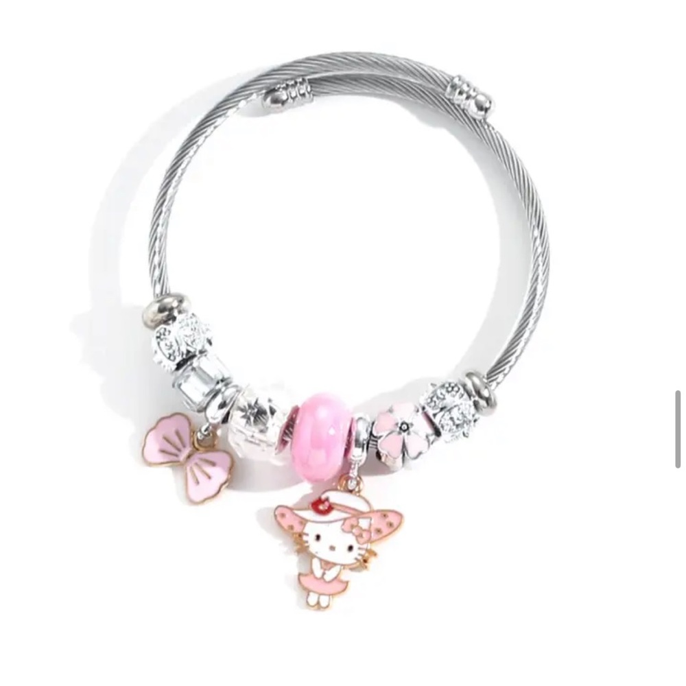 Hello kitty Sanrio kawaii bangle charm bracelet